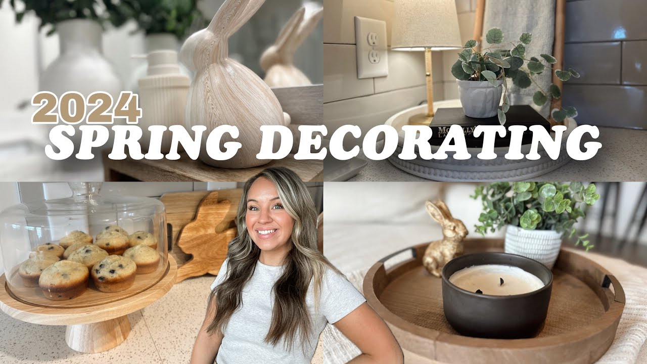 NEW SPRING DECORATE WITH ME 2024 / NEUTRAL SPRING DECOR IDEAS / DECORATING FOR SPRING