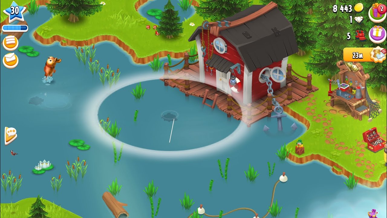 Hay Day episode 67, so difficult to catch fish 🎣 with the golden lure