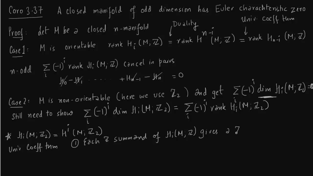 Applications of Poincare Duality 1