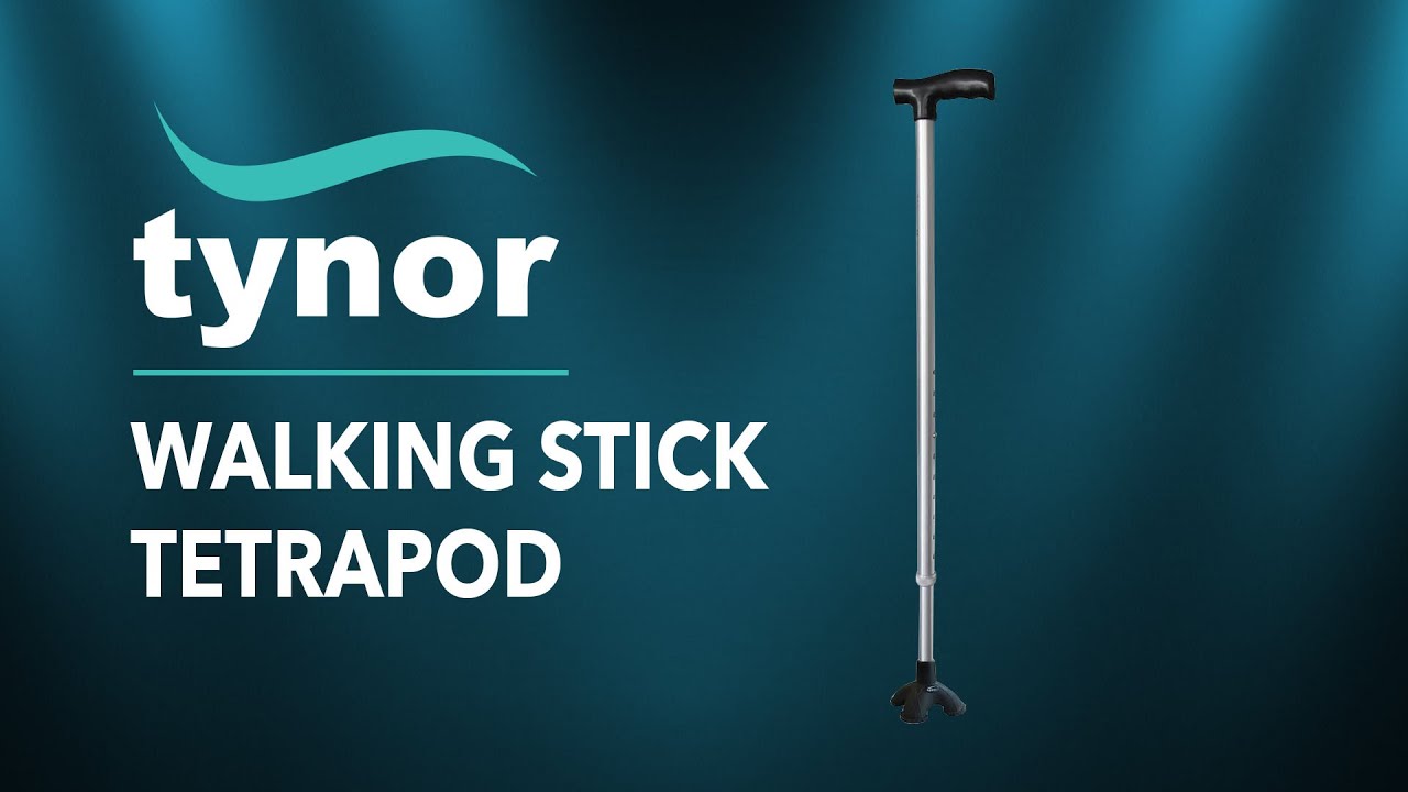 Tynor Walking Stick Tetra Pod (L47) for providing excellent ground grip for balance while walking.