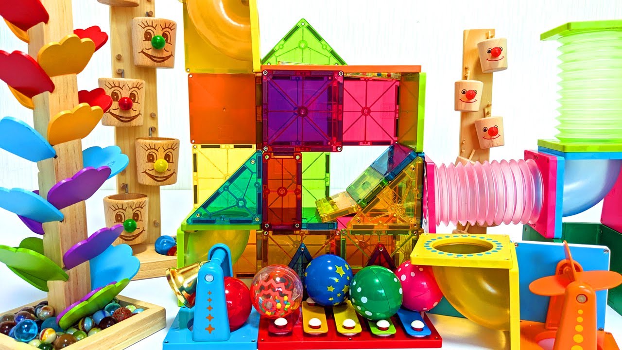 Marble run race  ☆ Summary video of over 10 types of Colorful marble .Compilation  1h video ！