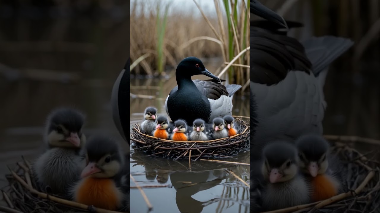 Floating Between Worlds: A Eurasian Coot&rsquo;s Circle #coot #birds #birdnest