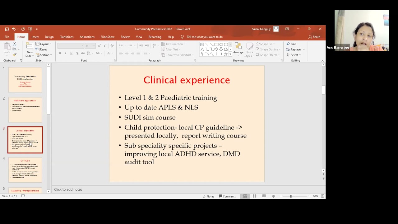 Community Paediatrics Grid in UK - Dr Anu Banerjee. Softlanding GRID Event 28.09.21