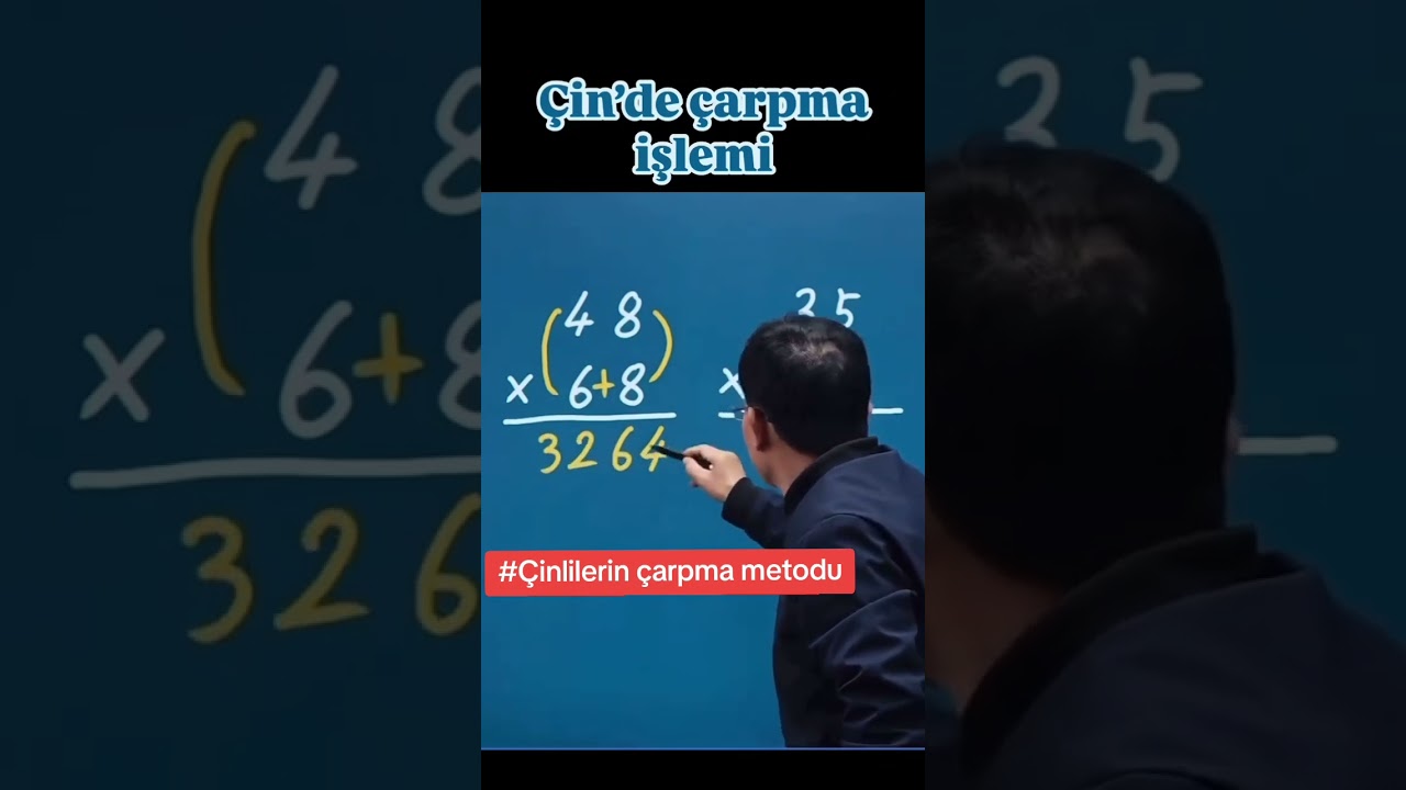 &Ccedil;inliler &ccedil;arpma işlemini bu kolay yoldan yapıyorlar #&ccedil;in #metod #taktik #taktiklerlematematik