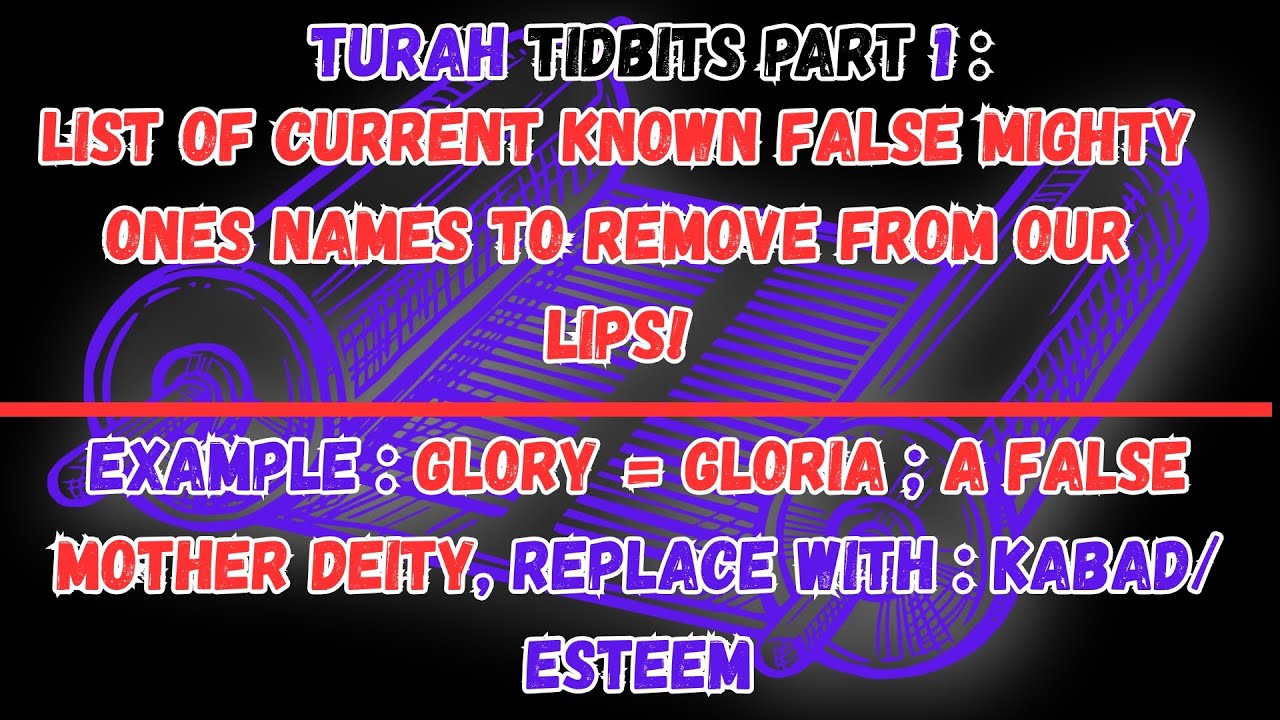 Turah Tidbits Pt 1: List Of False Mighty One's Name's To Remove From Our Lips!