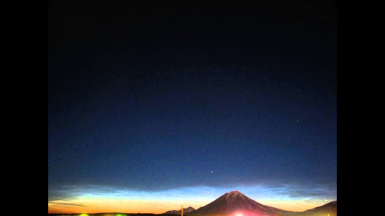 Noctilucent cloud, Kamchatka, June 2014