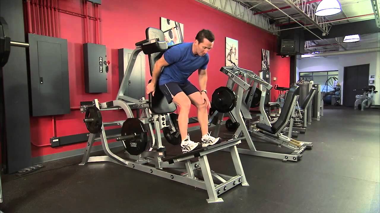 Hammer Strength Plate-Loaded V Squat Instructions