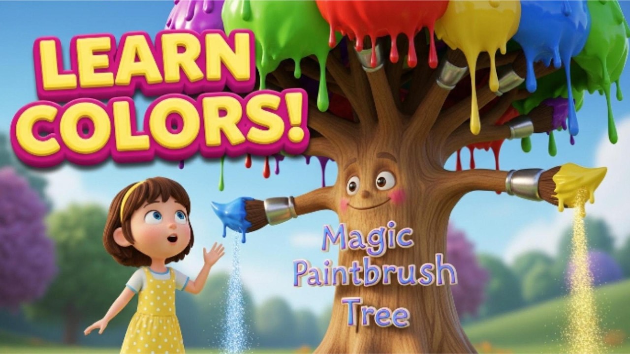 Learn Colors in the Magical Garden! 🎨 The Magic Paintbrush Tree | Kids Cartoon