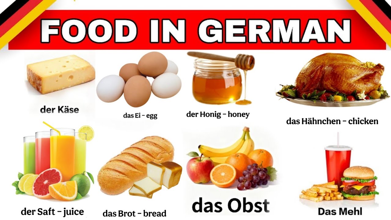 Learn Food Names in German | Food items names in German 