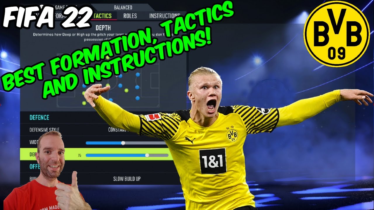 FIFA 22 - BEST BORUSSIA DORTMUND Formation, Tactics and Instructions