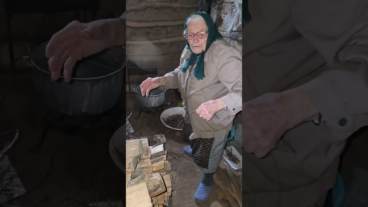 Am ajutat-o pe bunica cu lemnele pentru sobă!