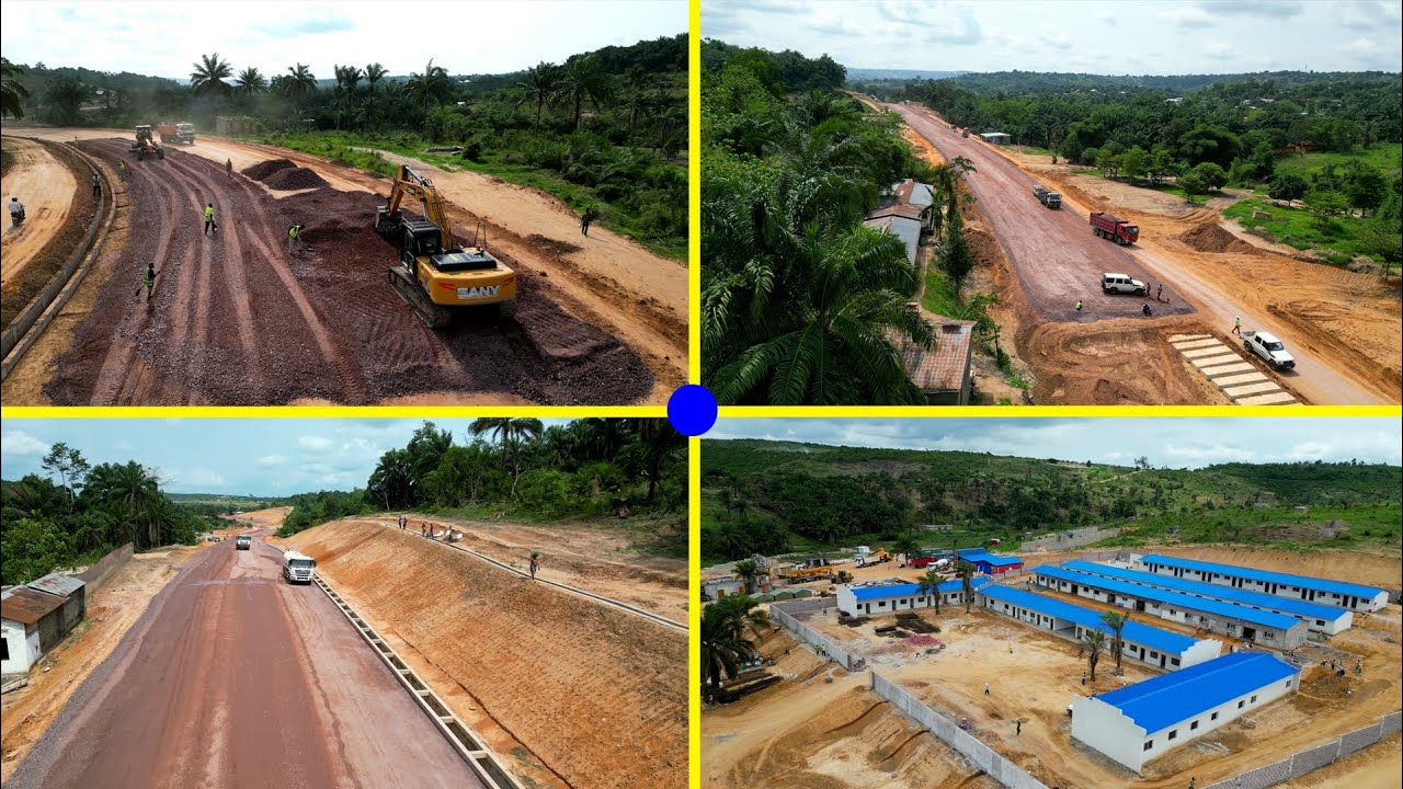 💯% TRAVAUX : ROCADE SUD-EST VERS NDJILI BRASSERIE. ÉVOLUTION DES TRAVAUX