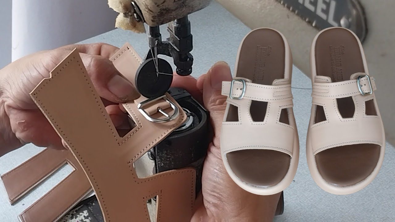 How to make a 3cm platform sandals in cream color.