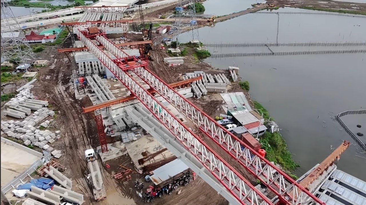 8 Girder sudah Naik di B18 & 2 Girder Sudah Naik di B15 pada Tol Seksi 1A (260126) 