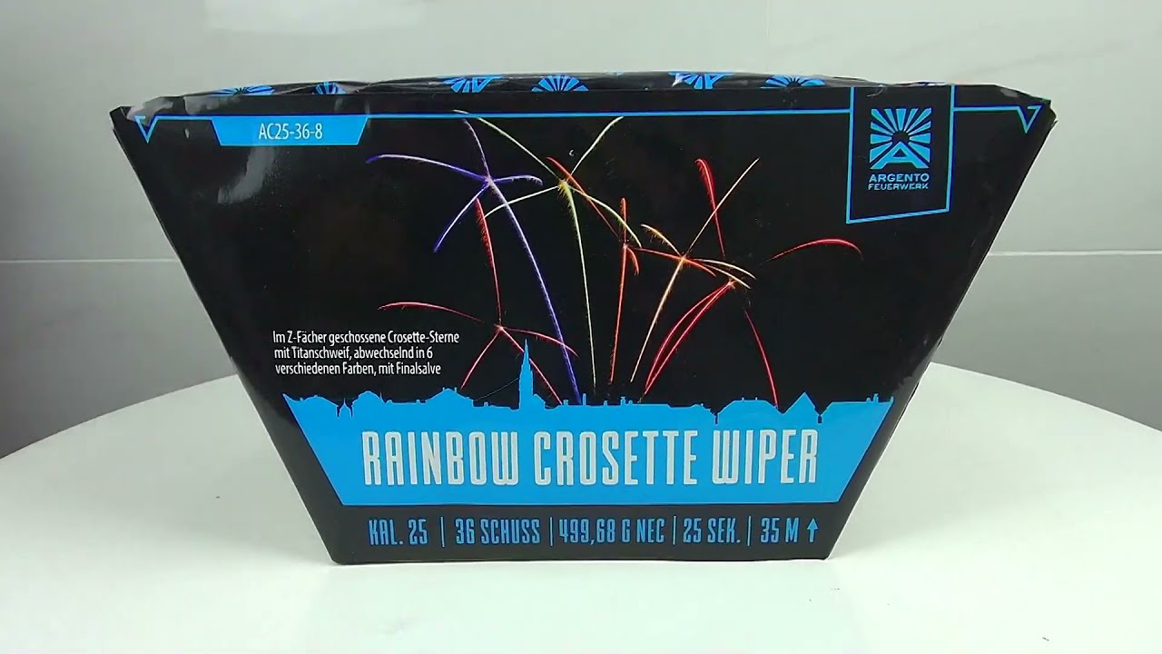 Rainbow Crosette Wiper  36 strzałów 25mm Multicolor Crosette Fan
