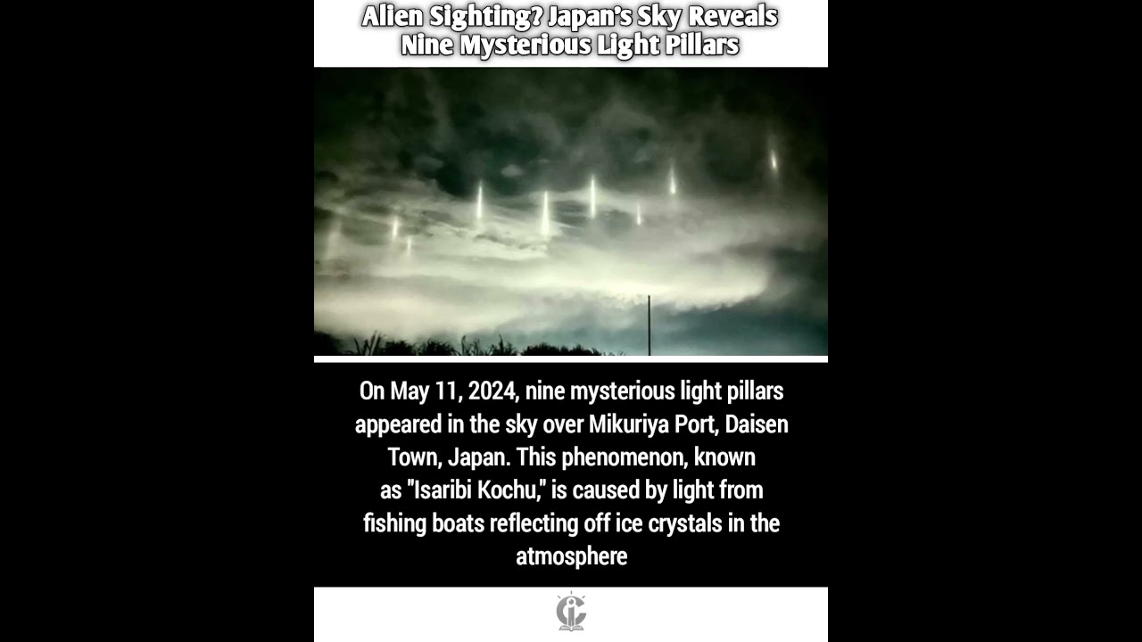 Mysterious Light Pillars Appear in Japanese Sky 👀