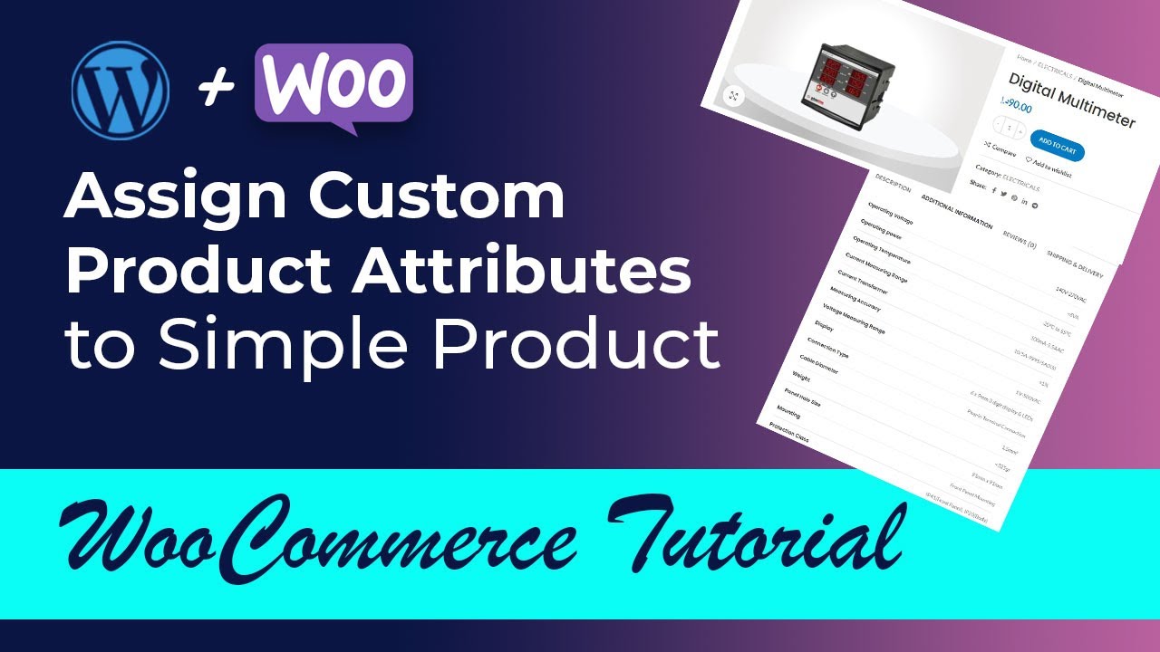 Как добавить пользовательские атрибуты товара к простым товарам в WooCommerce