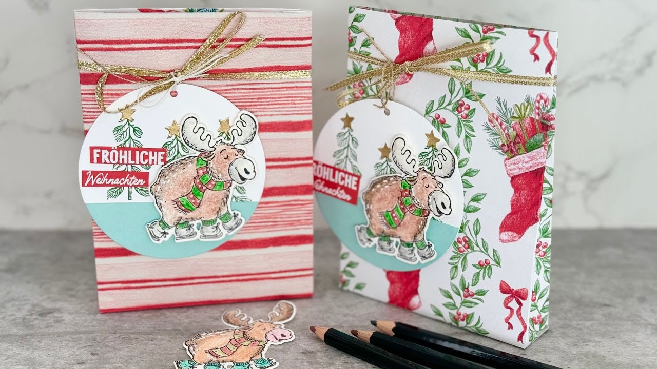 CHRISTMAS FRIENDS-Geschenktüte und Elch Coloration