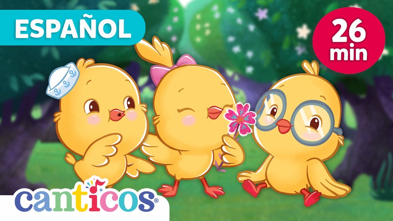 Canticos | Baila y Canta con Los Pollitos | Canciones de Cuna | Español