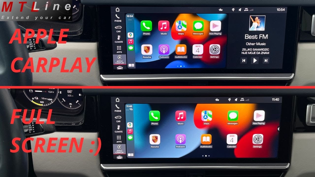 Porsche Cayenne Coupe, 2020 - Apple Carplay full screen activation