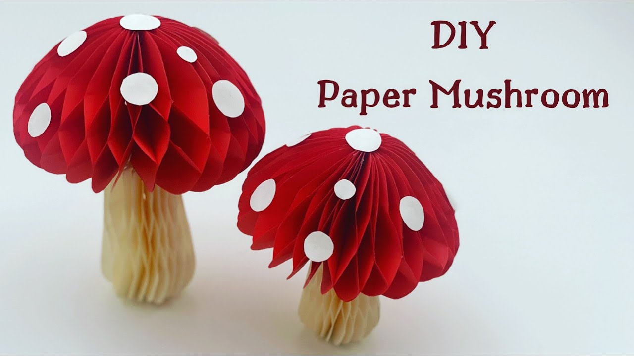 DIY PAPER MUSHROOM/ Paper Crafts For School / Paper Craft / Easy kids craft ideas/ paper Mushroom 3D