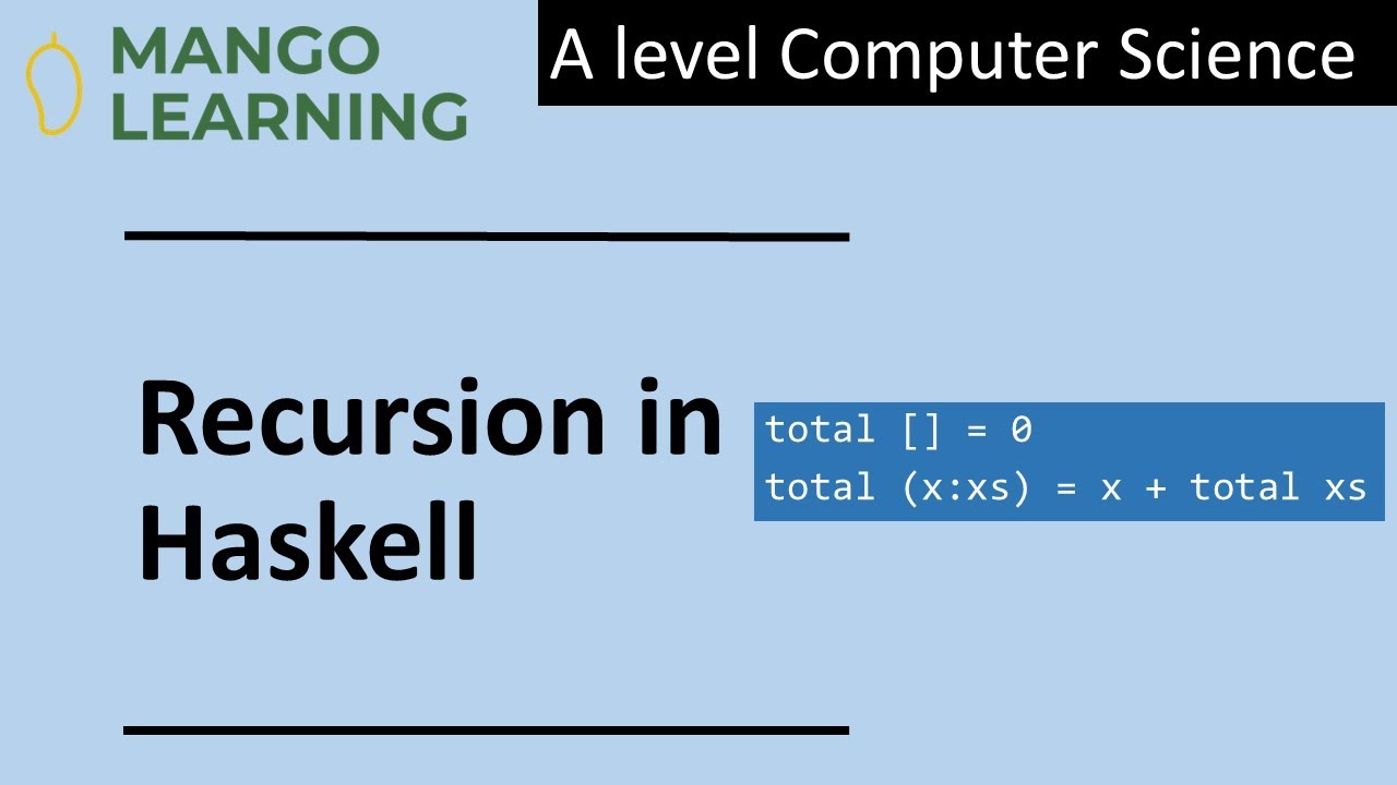 Recursion in Haskell