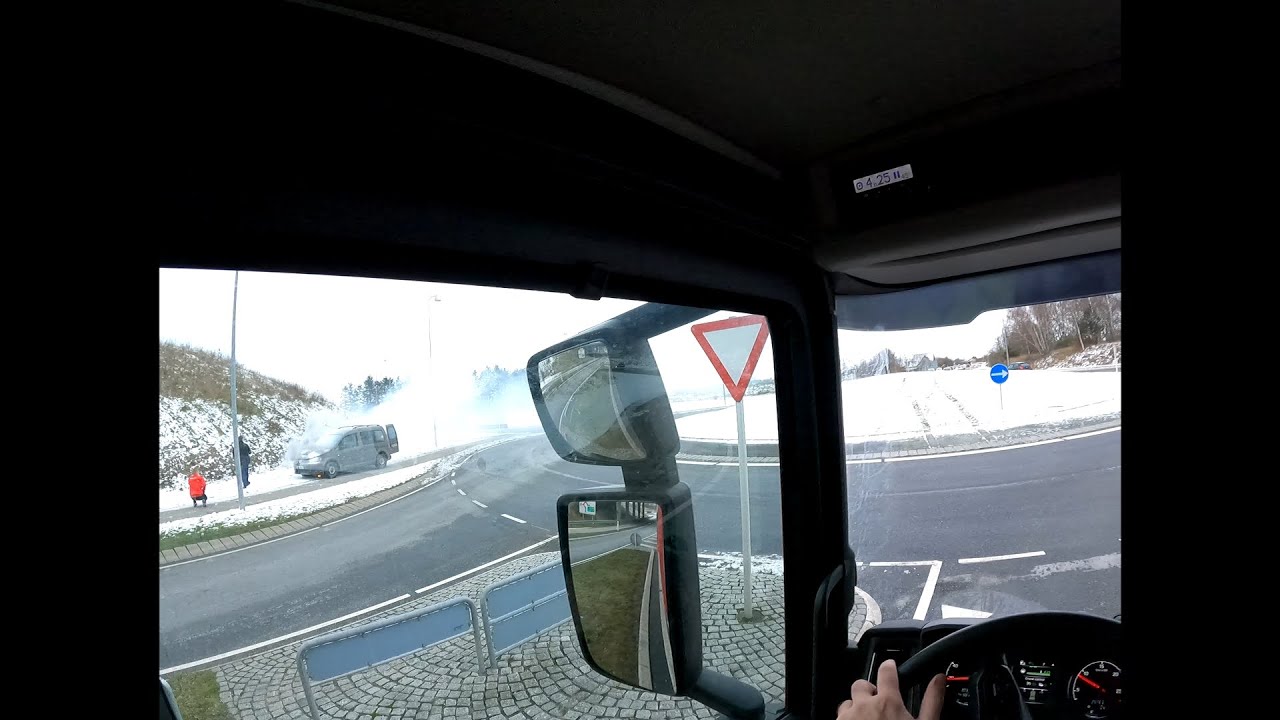 POV Driving Scania P410 Car Hauler. 