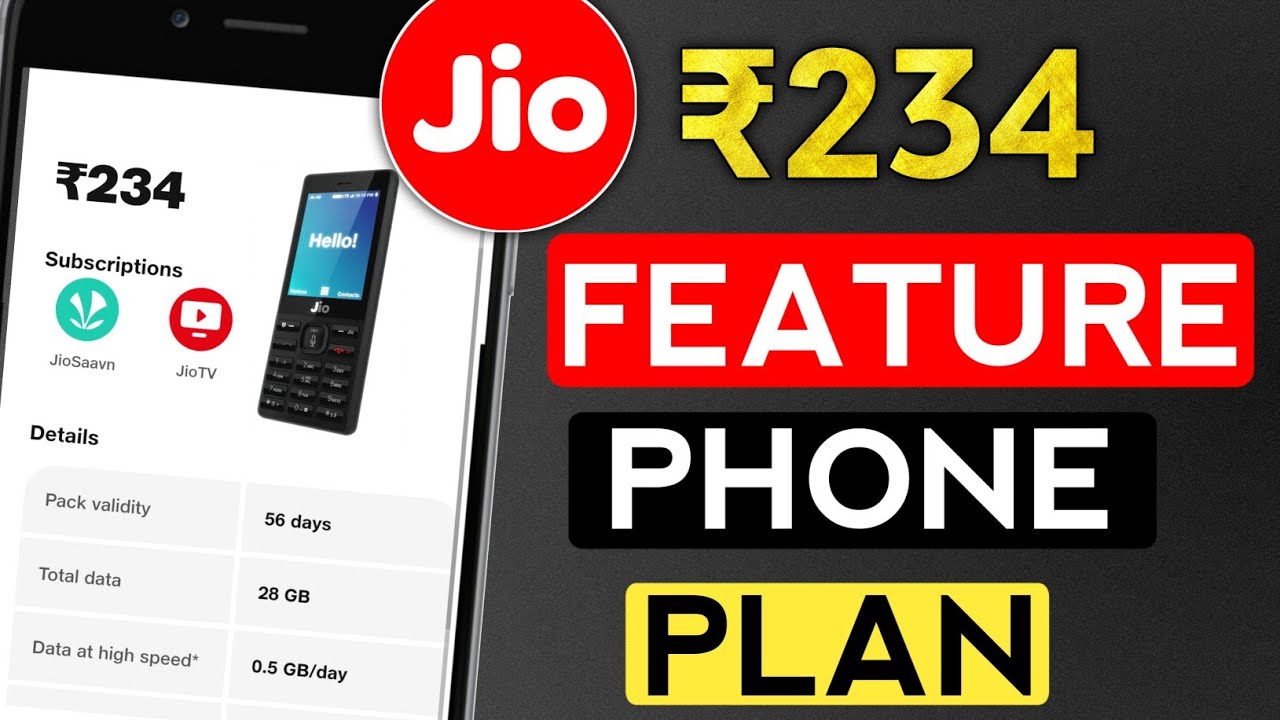 Jio 4G Feature Phone Recharge Plan ₹234 All Details And Validity