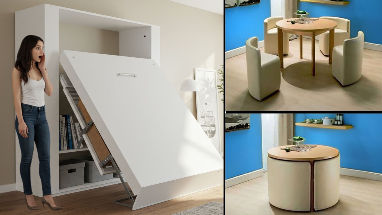 20 COOLEST Space Saving Furniture - Murphy Bed Ideas For Tiny Space