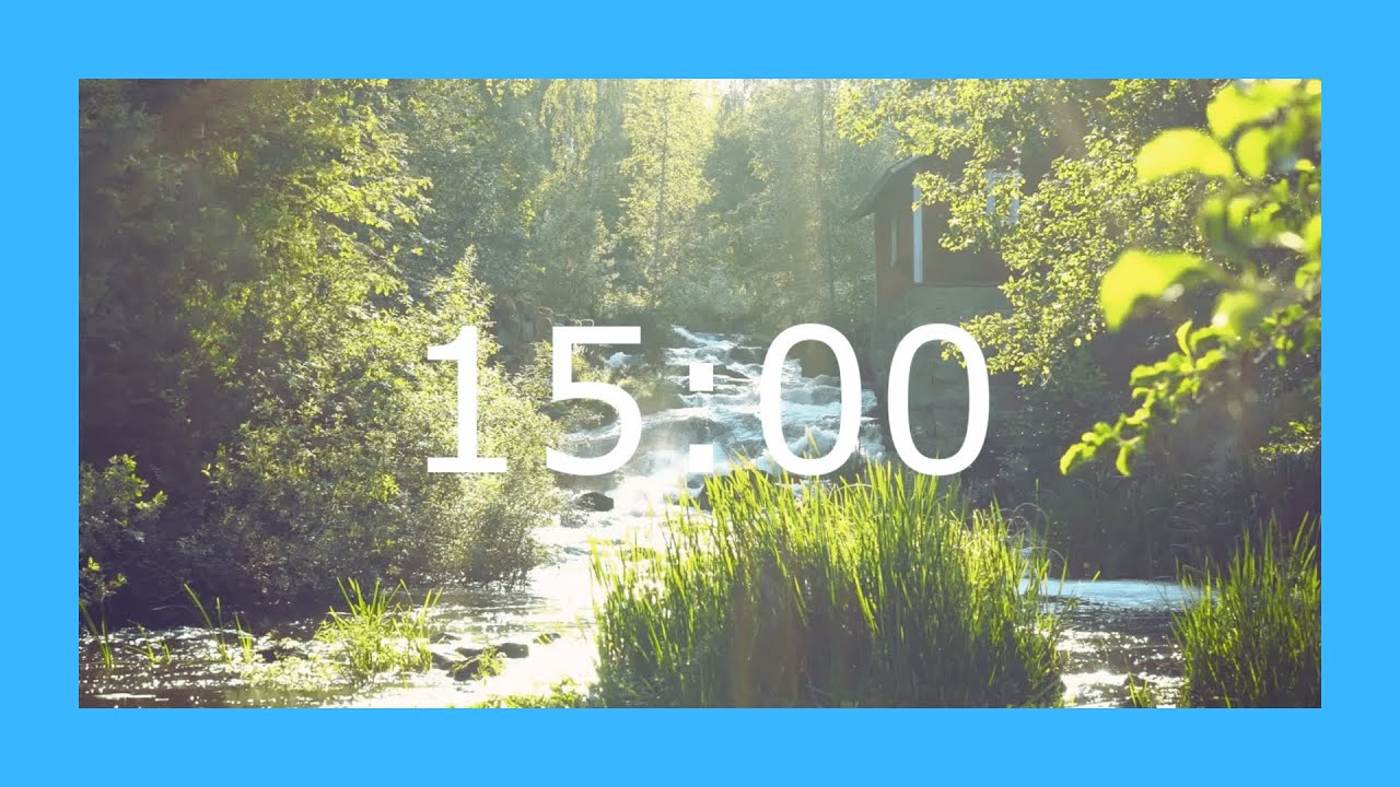 15 Minute Timer with Relaxing Music and Alarm | Stay on Track