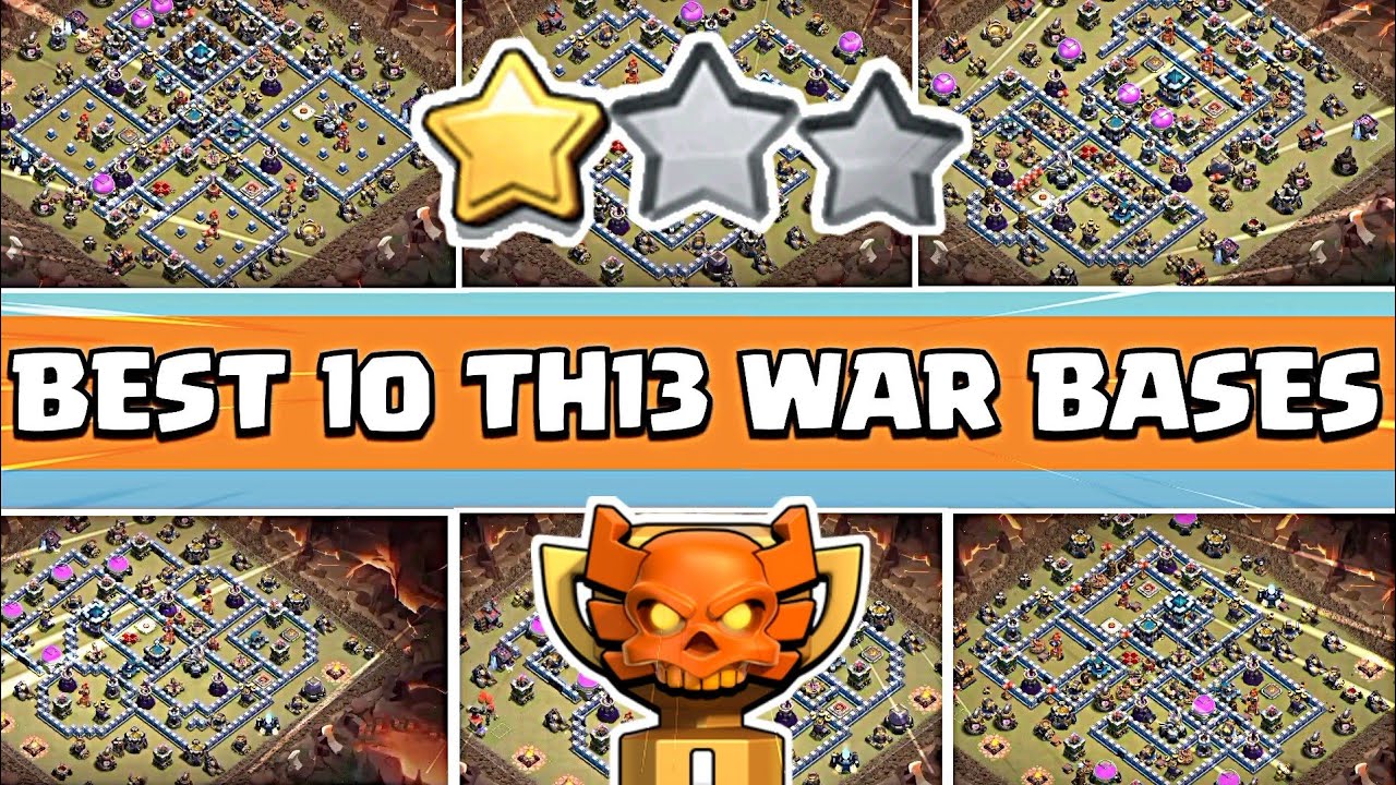 Top 10 TH13 War Base + Link 2022 | Best CWL Base + Trophy Base | Clash Of Clans