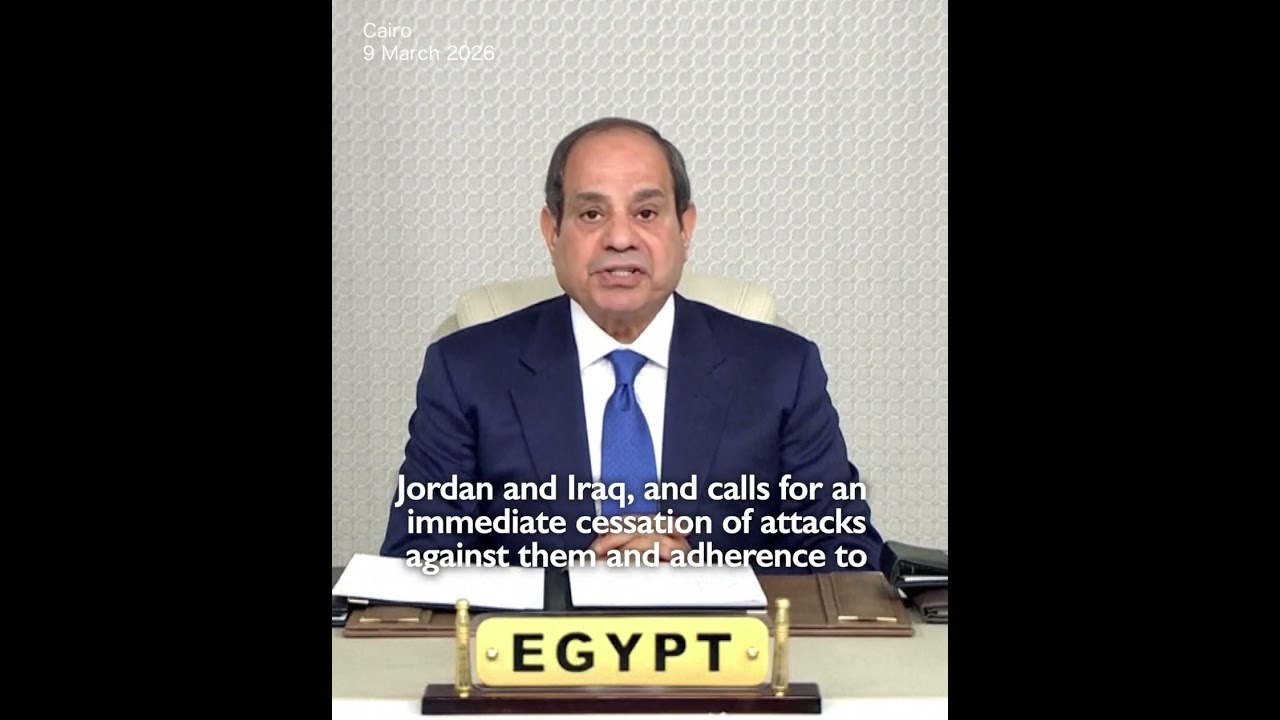 Egyptian president el-Sissi condemns Iranian attacks against Gulf states
