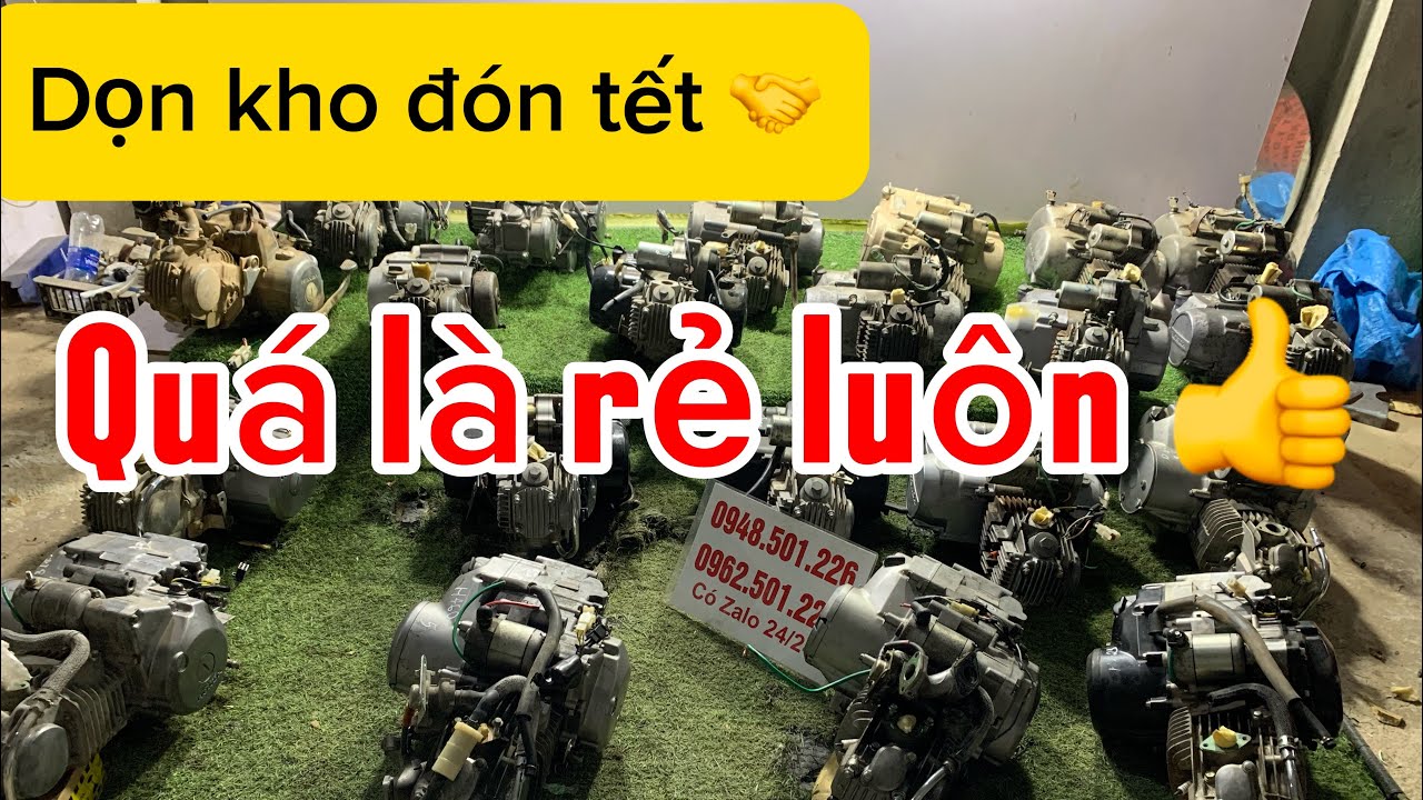 (Thanh lý 20 cục máy đón tết) Động cơ xe máy Honda Dream 100cc, wave alpha và Future neo 125cc Zin