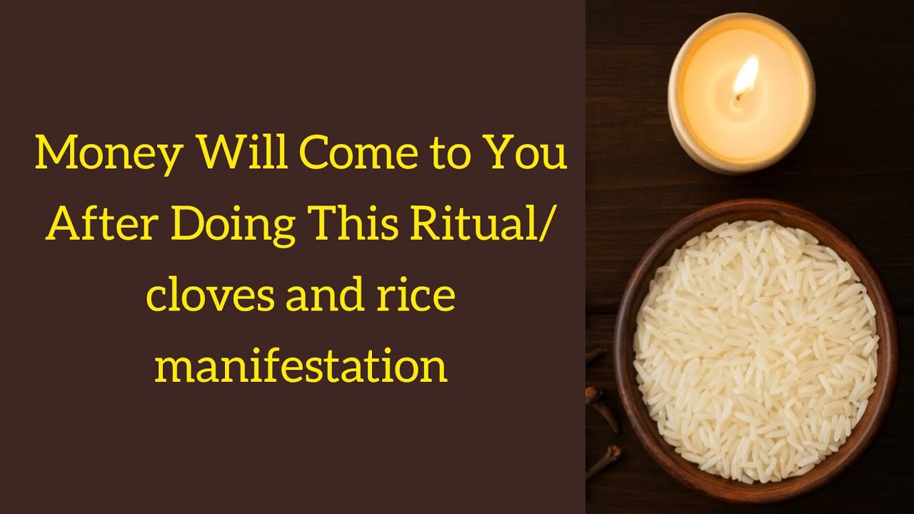 Money Will Come to You After Doing This Ritual/ cloves and rice manifestation