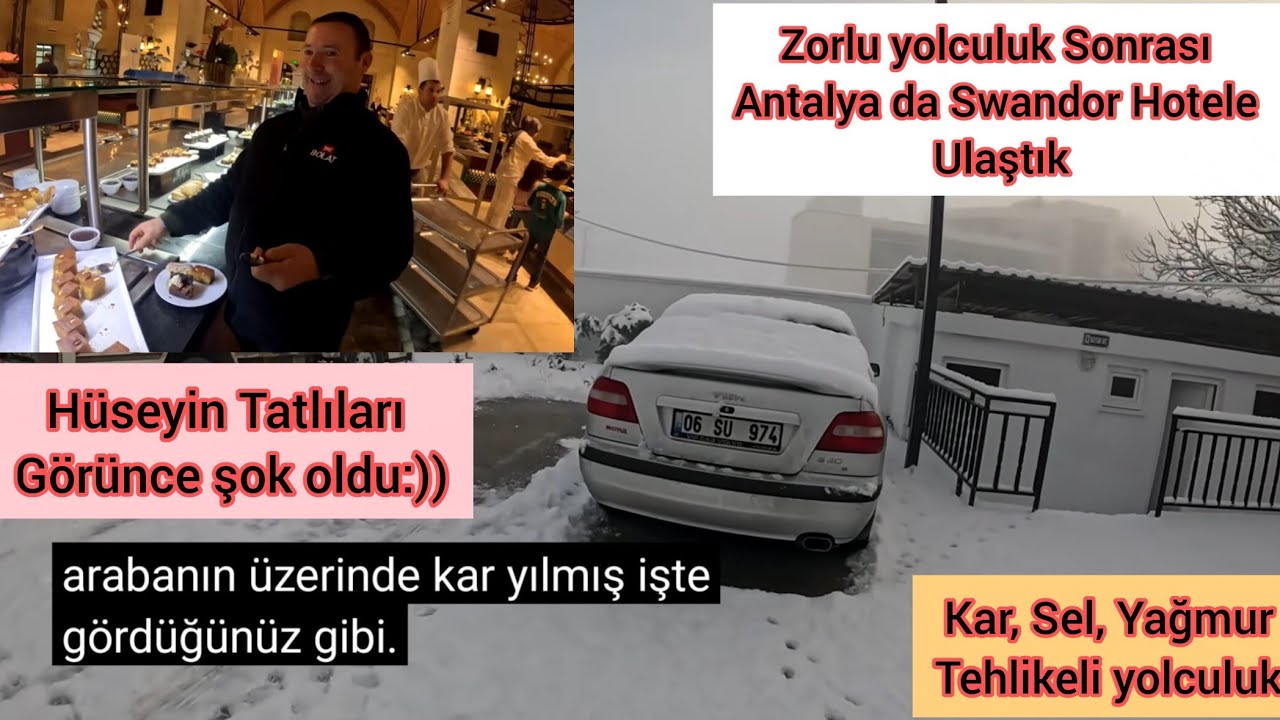 Zorlu Yolculuk Sonrası Antalya Swandor Hotels'e geldik  Hüseyin Hayran Kaldı.