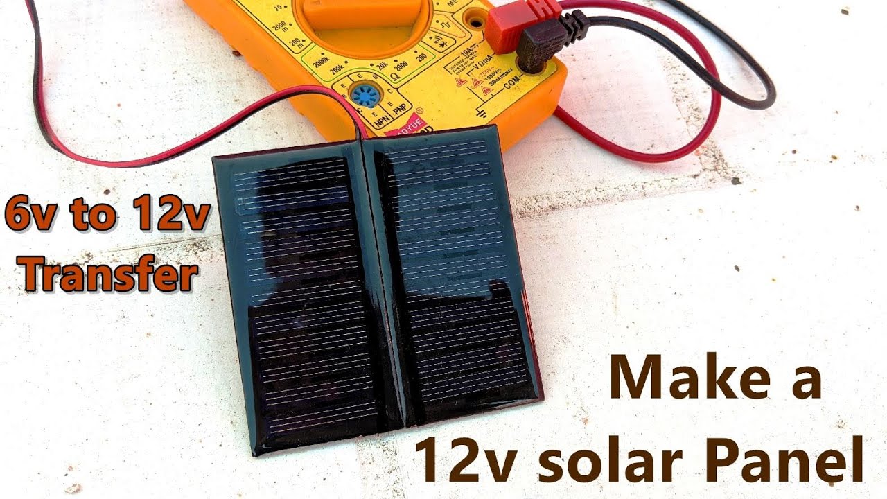Make a 12v Solar Panel From Two 6v Solar Panels | 6v solar panel project | POWER GEN