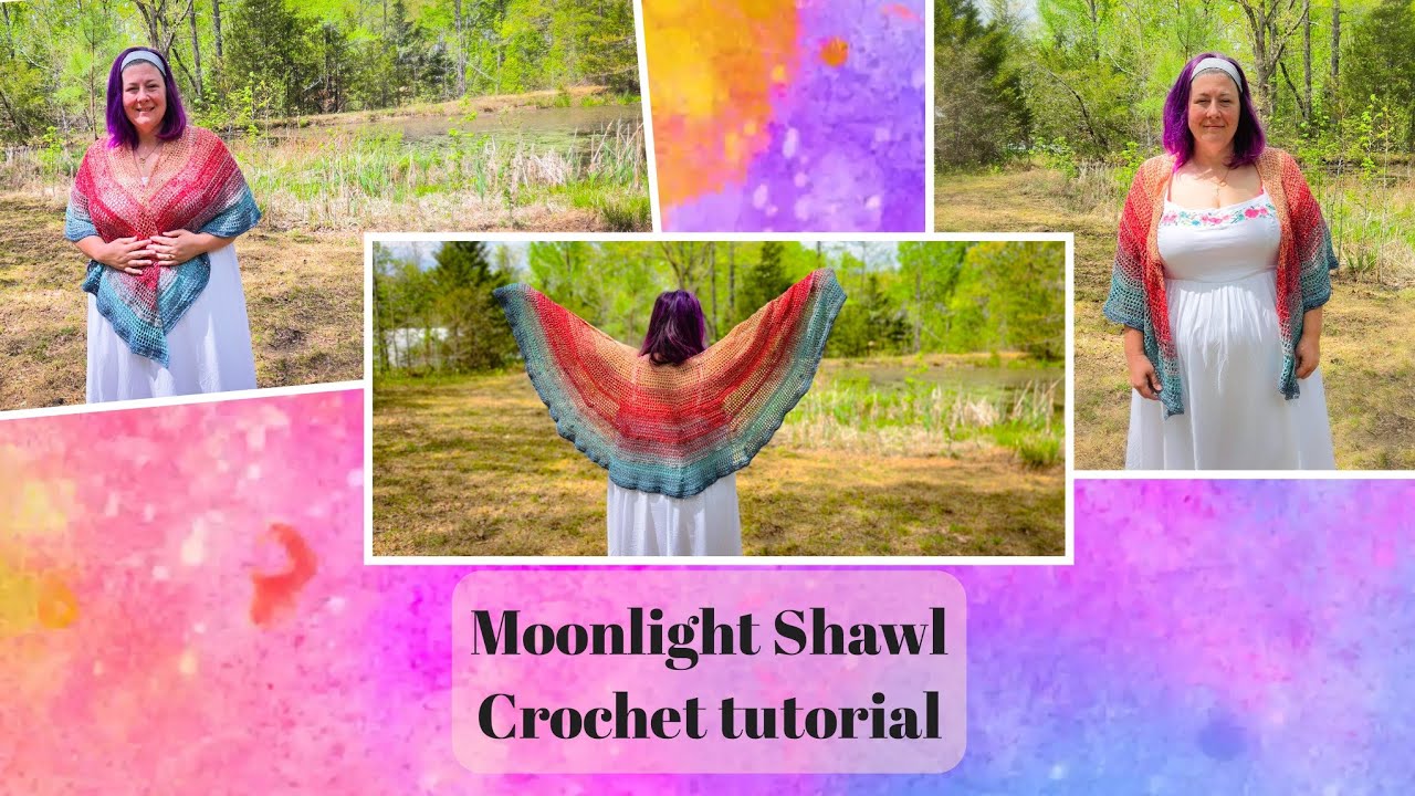 Moonlight Crochet Shawl tutorial