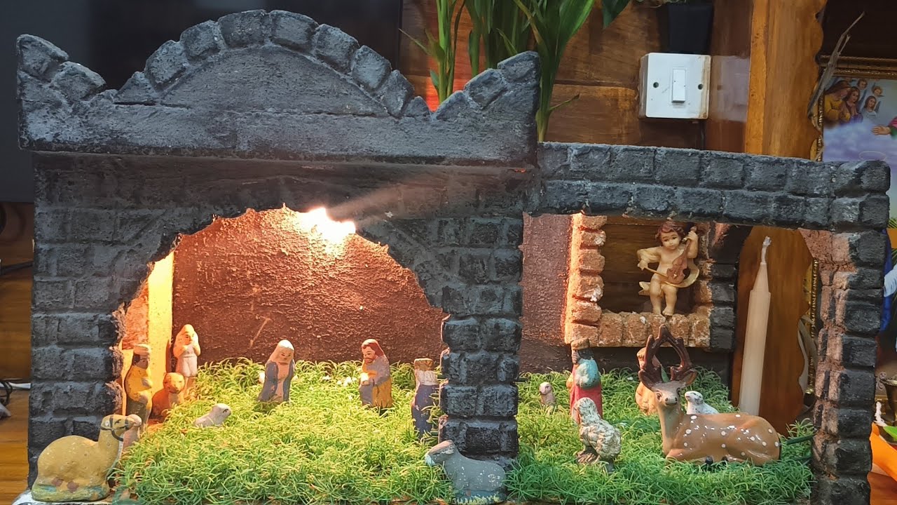 diy making Christmas Crib at home #christmas #christmasseason #christmasdecoration #cribmaking