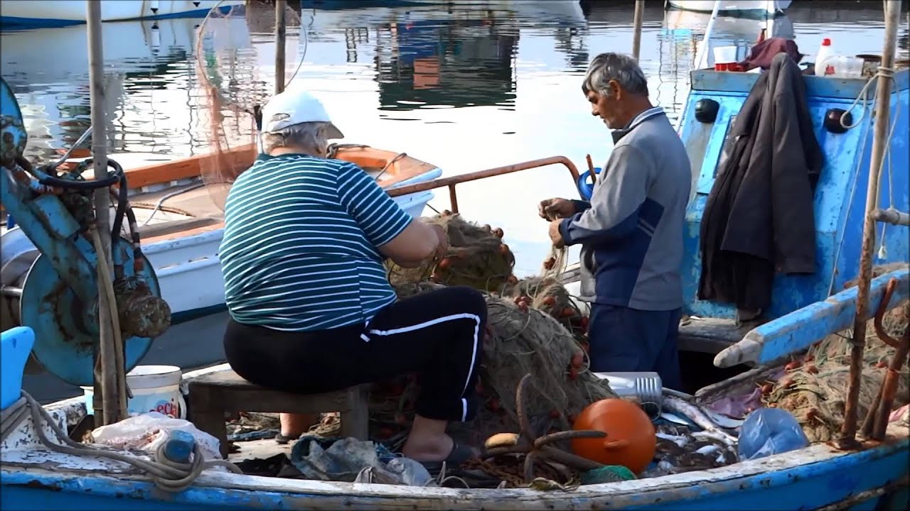 Busy Greek people around Skala Kallonis  part IV