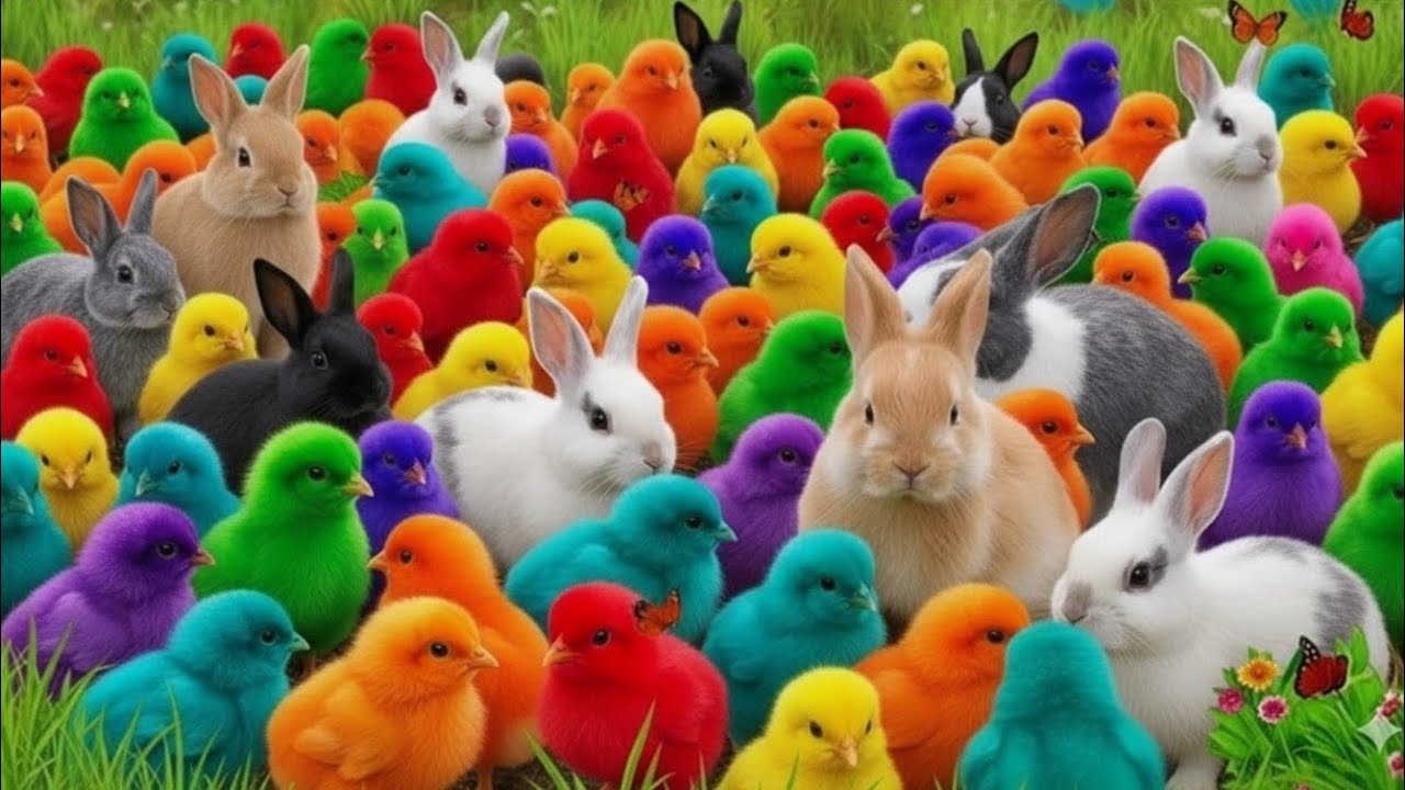 Hewan Lucu Warna Warni: Ayam Rainbow dan Bebek