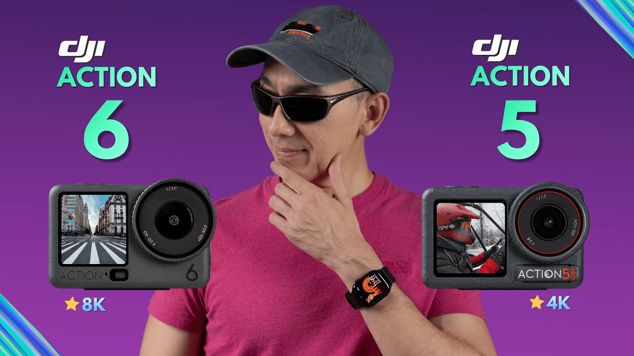 DJI Action 6 против DJI Action 5 Pro: новая поддержка 8K и другие отличия, которые вам нужно знать.