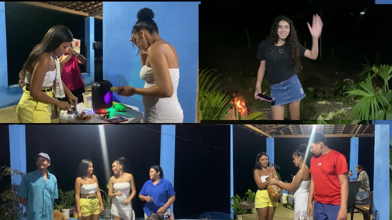 Comemorando a véspera de São João com toda família muito bom🎉🪗🔥