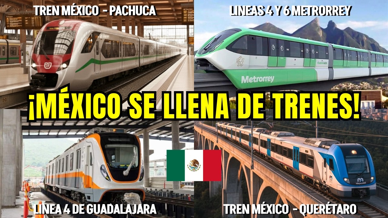 ASÍ va la CONSTRUCCIÓN de los TRENES de Pasajeros y Líneas de METRO en MÉXICO 