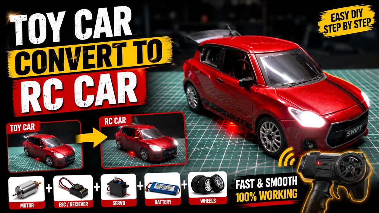 Converting a toy model suzuki swift into hobby grade rc car #centytoys  #toys #diy