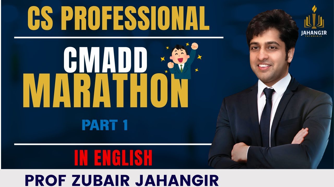CMADD Marathon Part 1✍️ | CS Professional🎓 | In English | Prof. Zubair Jahangir | Best CS Classes