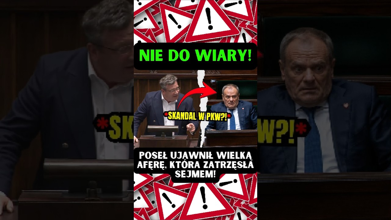 NIE DO WIARY! POSEŁ UJAWNIŁ AFERĘ, KT&Oacute;RA ZATRZĘSŁA SEJMEM!