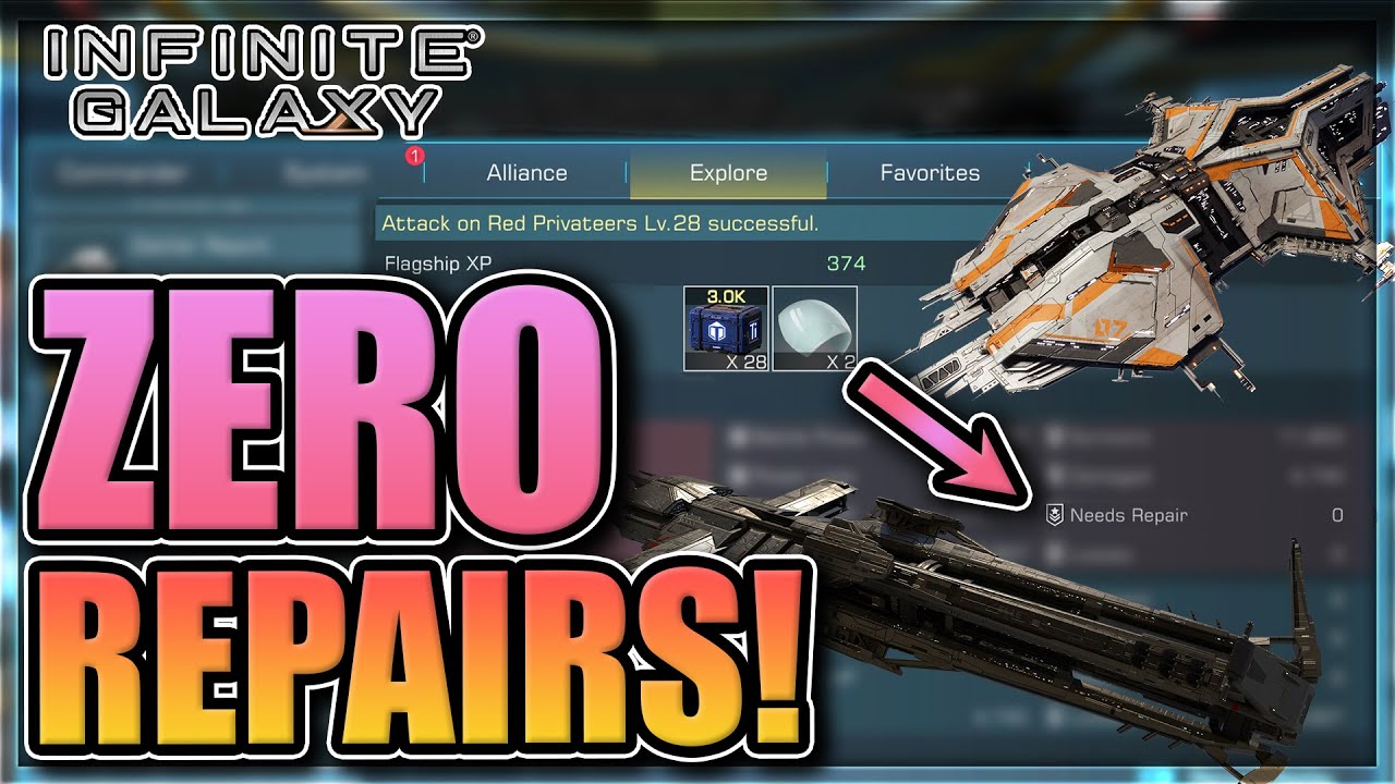 Reduce your repair costs when battling pirates in Infinite Galaxy [Wish I knew this sooner]