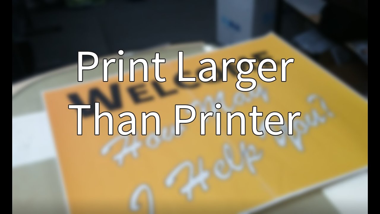 Print larger than print can | Split Sign | Split and combine