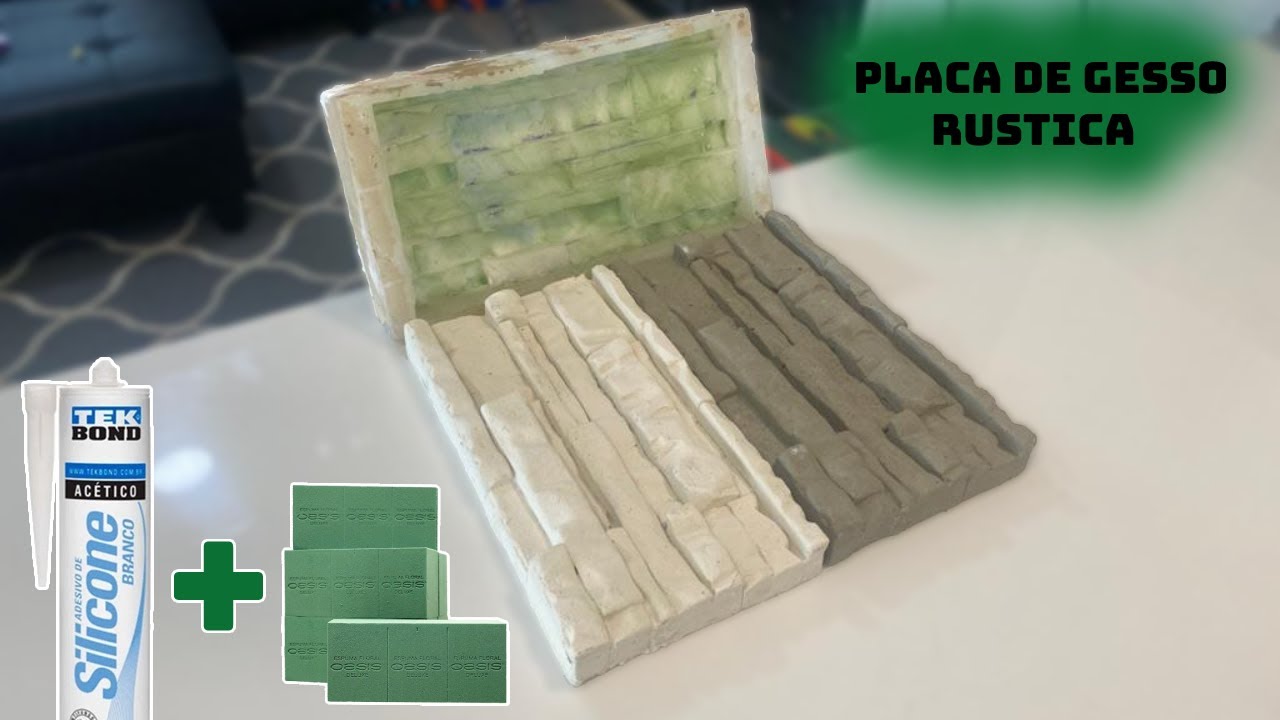 Como fazer molde rústico com esponja floral e silicone