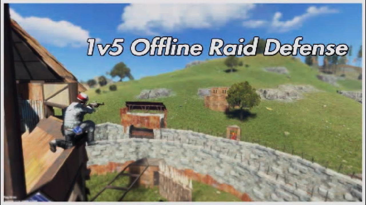 Solo Offline Raid Defense against terrible group [1v5]